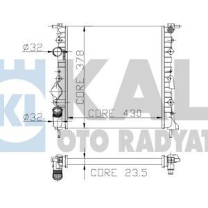 RADYATÖR CLIO-KNG 1.2 ie 2 SIRA AL PL SİSTEM - KALE