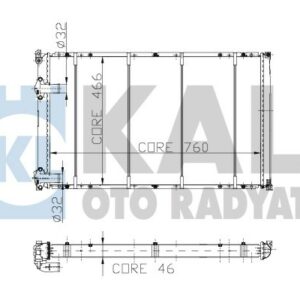 RADYATÖR MASTER II-MOVANO 2.5D 98-01 S8U KLİMASIZ MEK 760x466x34 2 SIRA CU PL SİSTEM - KALE