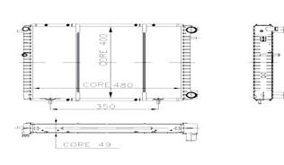 RADYATÖR R19 1.9D-1.7D MEK 480x400x49 2 SIRA PA SİSTEM - KALE