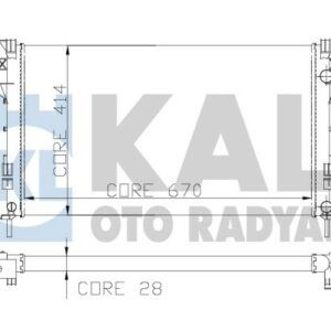 RADYATÖR LGN II 1.6-1.8-2.0-1.9 DCI AC MEK OTOM 670x399x26 2 SIRA AL SİSTEM - KALE