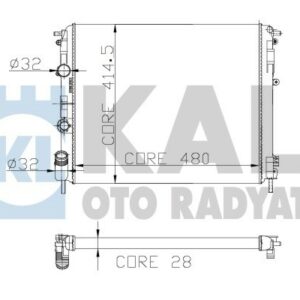 RADYATÖR CLIO II 1.9 DZL. 732720 2 SIRA AL PL SİSTEM - KALE