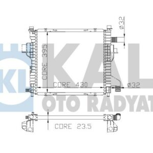 RADYATÖR TWNG 96 1.2 ENJ 16V AC MEK OTOM 430x395x24 1 SIRA ALB SİSTEM - KALE