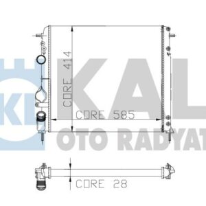 RADYATÖR MGN 2.0I 16V-MGN CLASSIC 1.4I 16V 2 SIRA AL PL SİSTEM - KALE