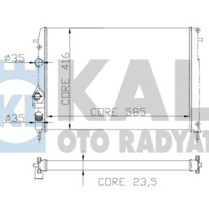 RADYATÖR MGN I 96 SCENIC 00-03 2.0 16V-1.9D AC MEK 585x377.5x34 1 SIRA ALB SİSTEM - KALE