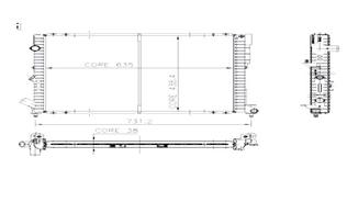 RADYATÖR LGN 1.8-2.0 16V-2.2 D ESPACE III 2.0 AC MEK OTOM 2 SIRA PA SİSTEM 635x441x47 - KALE