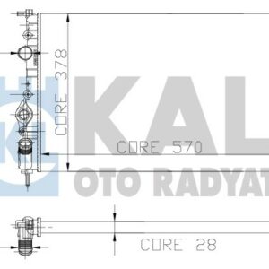 RADYATÖR MGN 1.6i-2.0i 96-99 -2.0i 99 SCENIC I 1.9DTI-DCI 99-03 KLİMASIZ MEK 570x358x22 - KALE