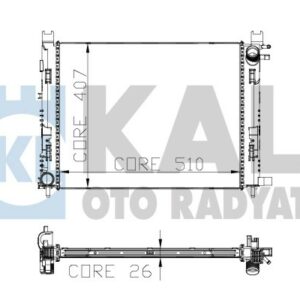 RADYATÖR CLIO IV-LOGAN II-DOKKER-LODGY 1.5 DCİ 26mm BRAZING - KALE