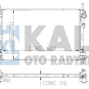 MOTOR SU RADYATORU TRANSIT V184 2.4TDCI 01 06 KLIMASIZ - KALE