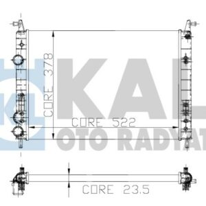 RADYATÖR PALIO 1.2-ALBEA 1.6 AC KLİMASIZ MEK 530x379x22 2 SIRA AL PL SİSTEM - KALE