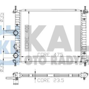 RADYATÖR BRAVO-BRAVA-MAREA 1.4i-1.6i 1 SIRA CU PL SİSTEM - KALE