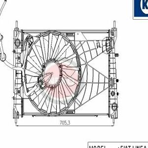 RADYATÖR FAN DAVLUMBAZ KONDENSER TURBO RAD. MODÜL LINEA 1.3 JTD KLİMALI 1 SIRA ALB SİSTEM - KALE