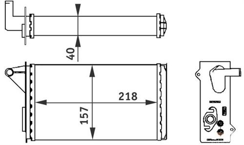 KALORİFER RADYATÖRÜ UNO 218x157x40 2 SIRA AL PL SİSTEM - KALE