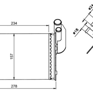 KALORİFER RADYATÖRÜ MGN I-CLIO I-R19 234x157X42 2 SIRA AL PL SİSTEM - KALE