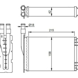 KALORİFER RADYATÖRÜ R9-R11-EXP 212x156 2 SIRA AL PL SİSTEM - KALE