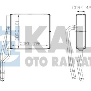 KALORİFER RADYATÖRÜ FOCUS-TOURNEO CONNECT 1.6 16V-1.8 16V-1.8 TDI 207x196x27 2 SIRA ALB - KALE