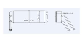 KALORİFER RADYATÖRÜ T12-T15 2.5 KLİMASIZ 230x142x32 2 SIRA PA SİSTEM - KALE