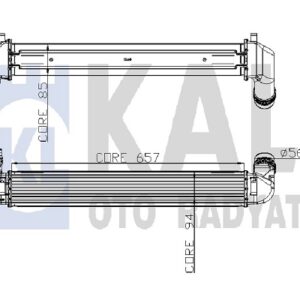 TURBO RADYATÖRÜ INTERCOOLER FLUENCE 10 1.5DCI 657x89x85 2 SIRA ALB SİSTEM - KALE