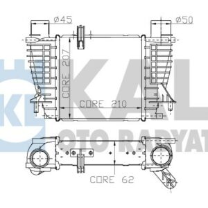 TURBO RADYATÖRÜ INTERCOOLER CLIO III 1.5 DCI AL PL AL PL SİSTEM - KALE