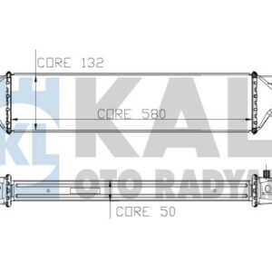 TURBO RADYATÖRÜ INTERCOOLER LINEA 1.4JTD 580x132x50 AL AL SİSTEM - KALE