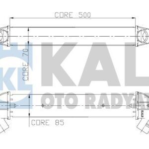 TURBO RADYATÖRÜ INTERCOOLER DOBLO 1.9 JTD 01 500x70x85 AL AL SİSTEM - KALE