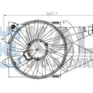 FAN GRUBU DAVLUMBAZLI FIAT LINEA 1.3-1.4 AC TURBO ELEKTRO FAN GRUBU - KALE