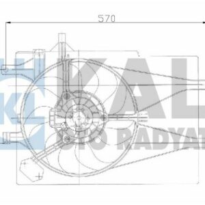 FAN GRUBU DAVLUMBAZLI FIAT PALIO-ALBEA 1.2 8V 16V 98 09 MT KLİMALI FAN MOTORU DAVLUMBAZLI - KALE