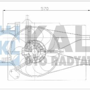 FAN GRUBU DAVLUMBAZLI FIAT PALIO-ALBEA 1.2-1.4 98 09 MT KLİMASIZ FAN MOTORU DAVLUMBAZLI - KALE