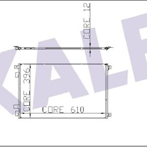 KLİMA KONDENSERİ MGN II 02 1.4 16V-1.6 16V-1.5DCI-2.0 16V 615x396 - KALE