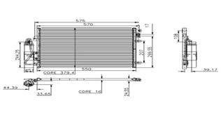 KLİMA KONDENSERİ KURUTUCU İLE CLIO II-KNG 97-01 1-2-1.4-1.5DCI-1.6-1.9 514x376x16 - KALE