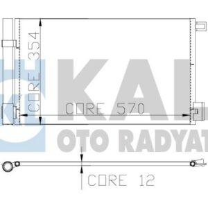 KLİMA KONDENSERİ BIPPER-TEPEE-NEMO 1.4-1.4HDI 08 FIORINO 1.4-1.3D MJ 07 571x351X12 - KALE