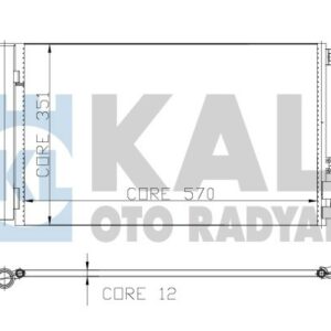 KLİMA KONDENSERİ LINEA 1.4 MPI 570x351x12 1 SIRA ALB SİSTEM - KALE