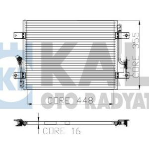 KLİMA KONDENSERİ ALBEA 1.2-1.6 445x350x16 1 SIRA ALB SİSTEM - KALE