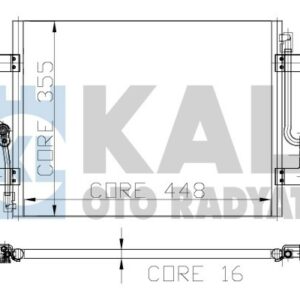 x KLİMA KONDENSERİ PALIO 1.2 448x355x16 1 SIRA ALB SİSTEM - KALE