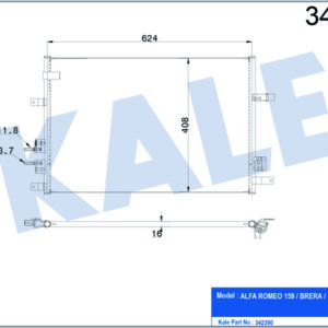 KLİMA KONDENSERİ ALFA ROMEO 159-BRERA-SPIDER AL-AL - KALE