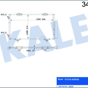 KLİMA KONDENSERİ TOYOTA AVENSIS-LİFTBACK-STATİON WAGON AL-AL - KALE