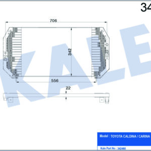 KLİMA KONDENSERİ TOYOTA CARINA E - SALOON-SPORTSWAGON AL-AL - KALE