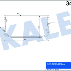 KLİMA KONDENSERİ TOYOTA COROLLA-COMPACT-LİFTBACK-WAGON AL-AL - KALE