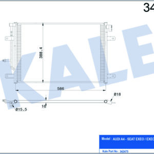 KLİMA KONDENSERİ AUDI AUDI A4 SEAT EXEO-EXEO ST AL-AL - KALE