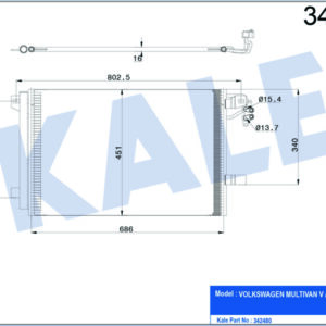 KLİMA KONDENSERİ VW MULTIVAN V-TRANSPORTER T5 BOX-BUS AL-AL - KALE