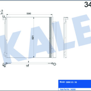 KLIMA RADYATORU BMW S63 N63 E70 E71 F15 F16 G05 G06 - KALE