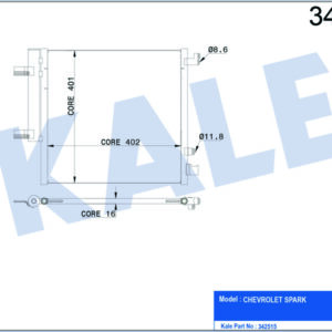 KLİMA KONDENSERİ CHEVROLET SPARK AL-AL - KALE