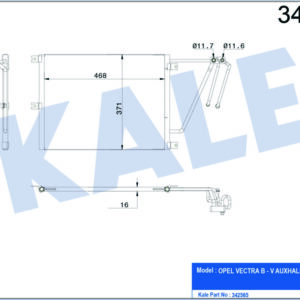 KLİMA KONDENSERİ OPEL VECTRA B ESTATE-HATCHBACK AL-AL - KALE