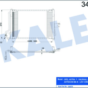 KLİMA KONDENSERİ OPEL ASTRA F-ASTRA F CLASSIC-VAN AL-AL - KALE