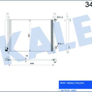 KLİMA KONDENSERİ RENAULT KOLEOS AL-AL - KALE