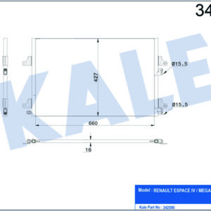 KLİMA KONDENSERİ ESPACE IV-MGN II AL-AL - KALE