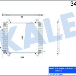 KLİMA KONDENSERİ TOYOTA HIACE IV BOX-BUS AL-AL - KALE