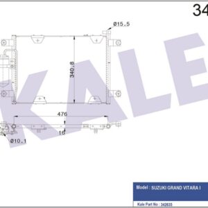 KLİMA KONDENSERİ SUZUKI GRAND VITARA I AL-AL - KALE