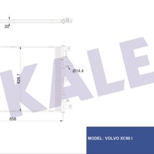 KLİMA KONDENSERİ VOLVO XC90 I 2.5T T6 V8 D5 00-14 AL-AL - KALE