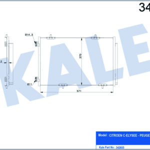 KLİMA KONDENSERİ CITROEN C-ELYSEE PEUGEOL 301 AL-AL - KALE