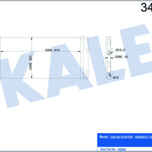 KLİMA KONDENSERİ DACIA DUSTER AL-AL - KALE